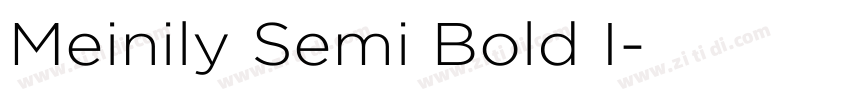 Meinily Semi Bold I字体转换